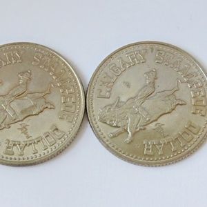 2 Calgary Stampede Tokens Coins 1976